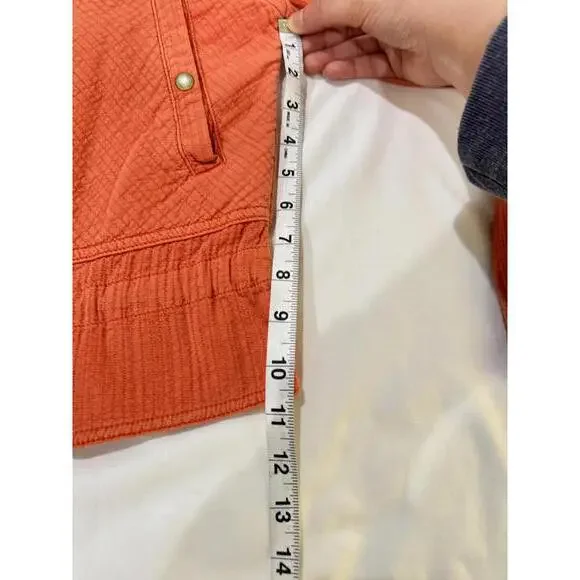 Anthropologie Coral Orange Joyce Quilted Textured Moto Full Zip Jacket- Size XS - Picture 7 of 9